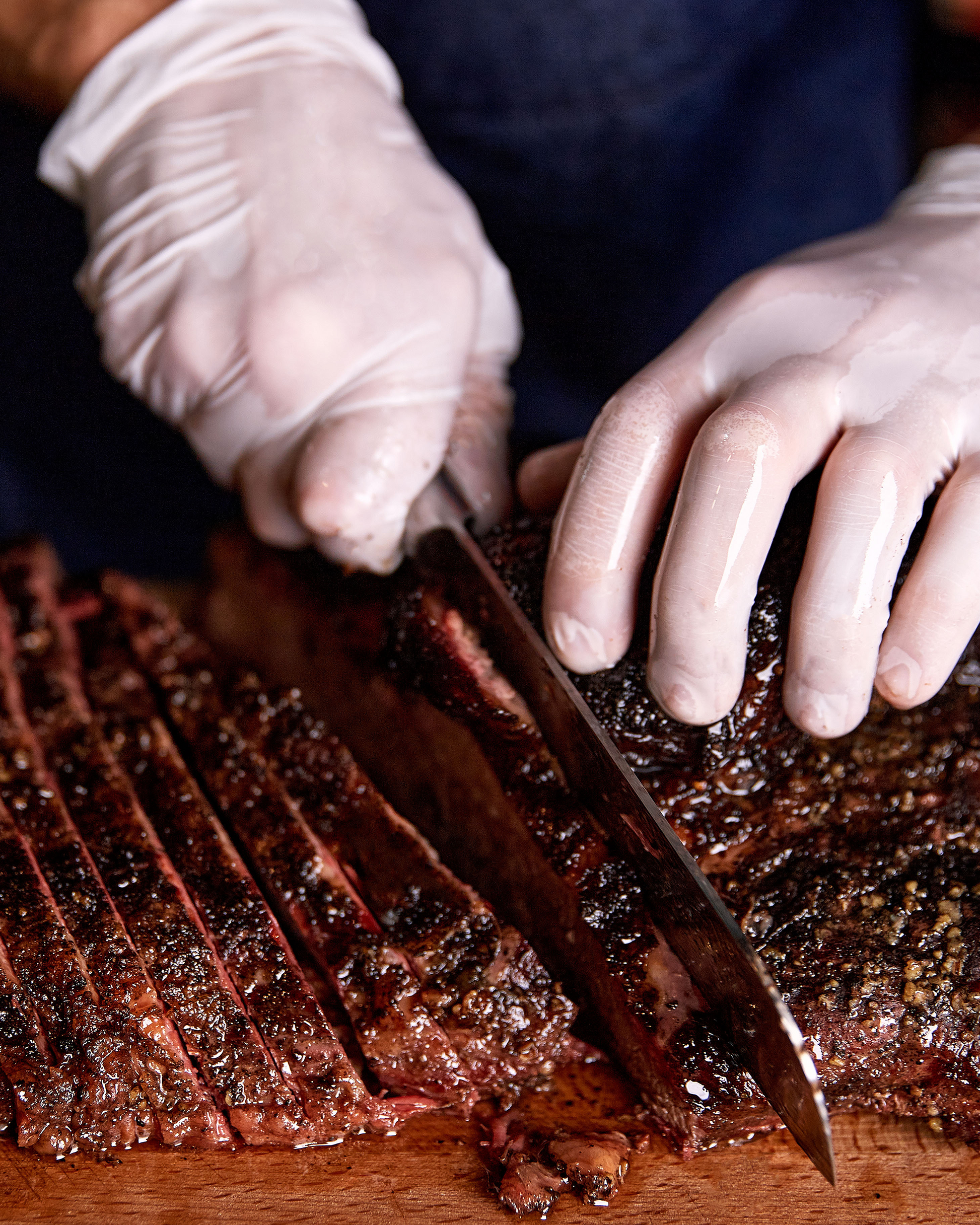 Sliced Smoked Texas Brisket