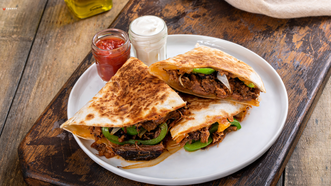 Brisket Quesadillas Recipe Using Truboy BBQ Whole Smoked Leftover Brisket