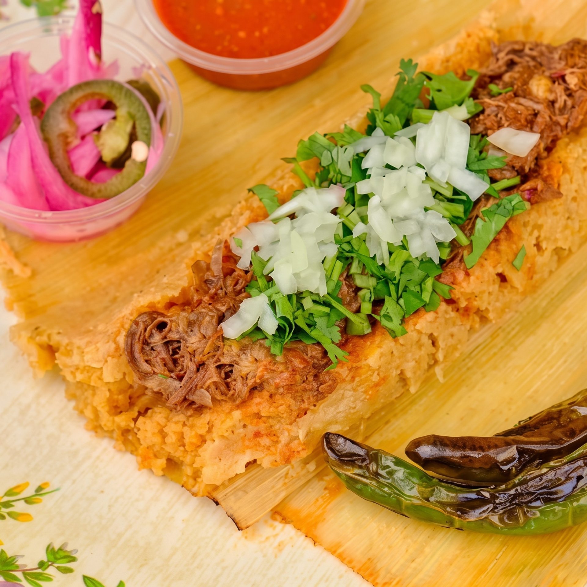 How to make brisket tamales with leftover smoked brisket?